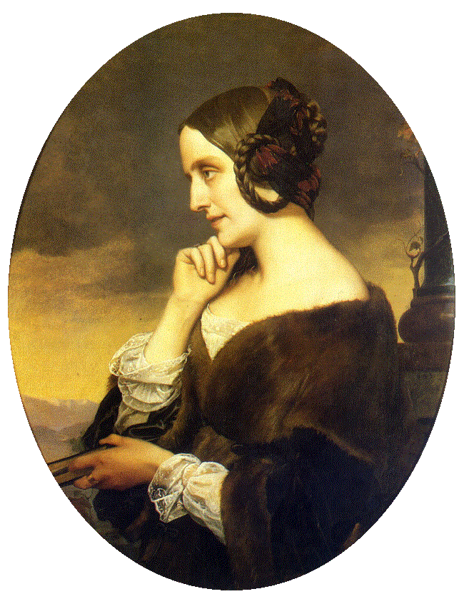 Marie Catherine Sophie de Flavigny - Comtesse d'Agoult - par Henri Lehmann - 1843